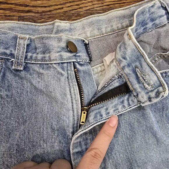 Vintage 80s Tapered Mom Jeans Womens 26" Light Wash USA Carpenter 90s Faded VTG - Picture 14 of 14